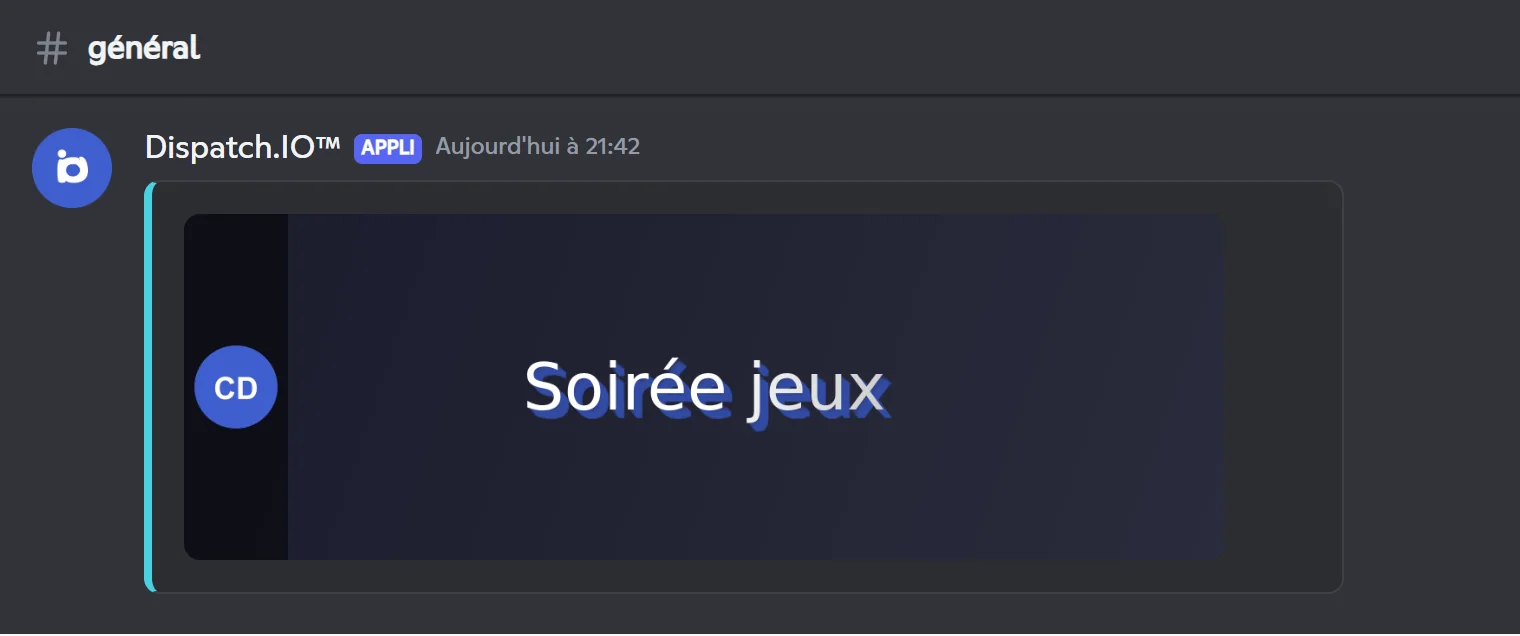Bannière envoyée en conteneur