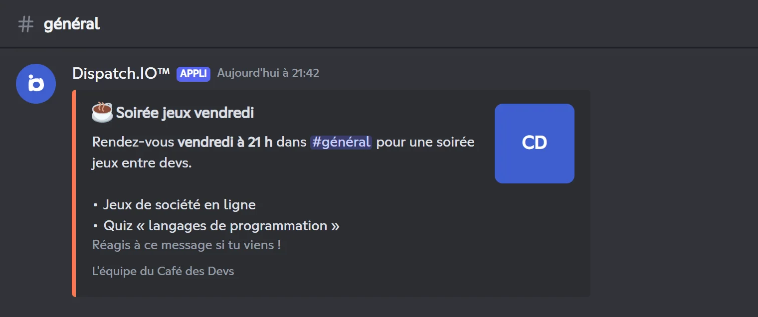 Embed publié avec /create-embed