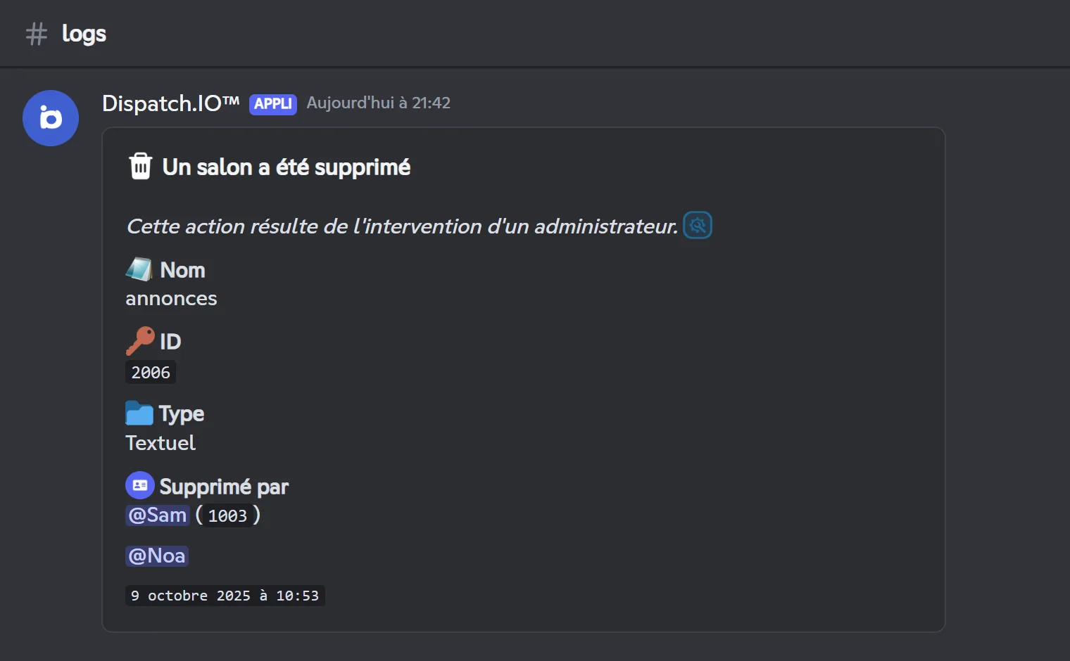 Journal critique d'un salon supprimé, avec la mention du propriétaire
