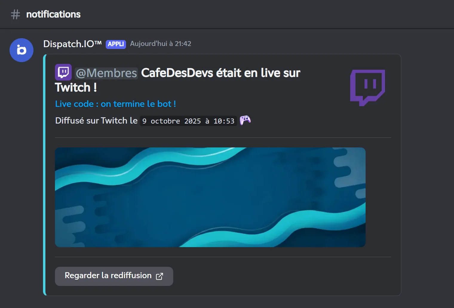 Annonce transformée en rediffusion après le live