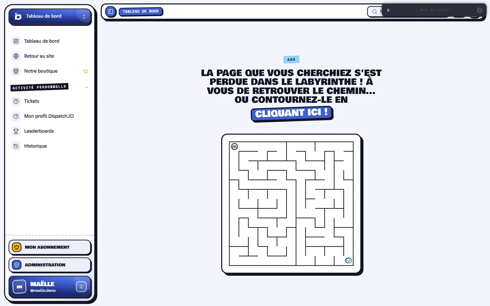 Page d'un ticket archivé avec ses informations et son transcript