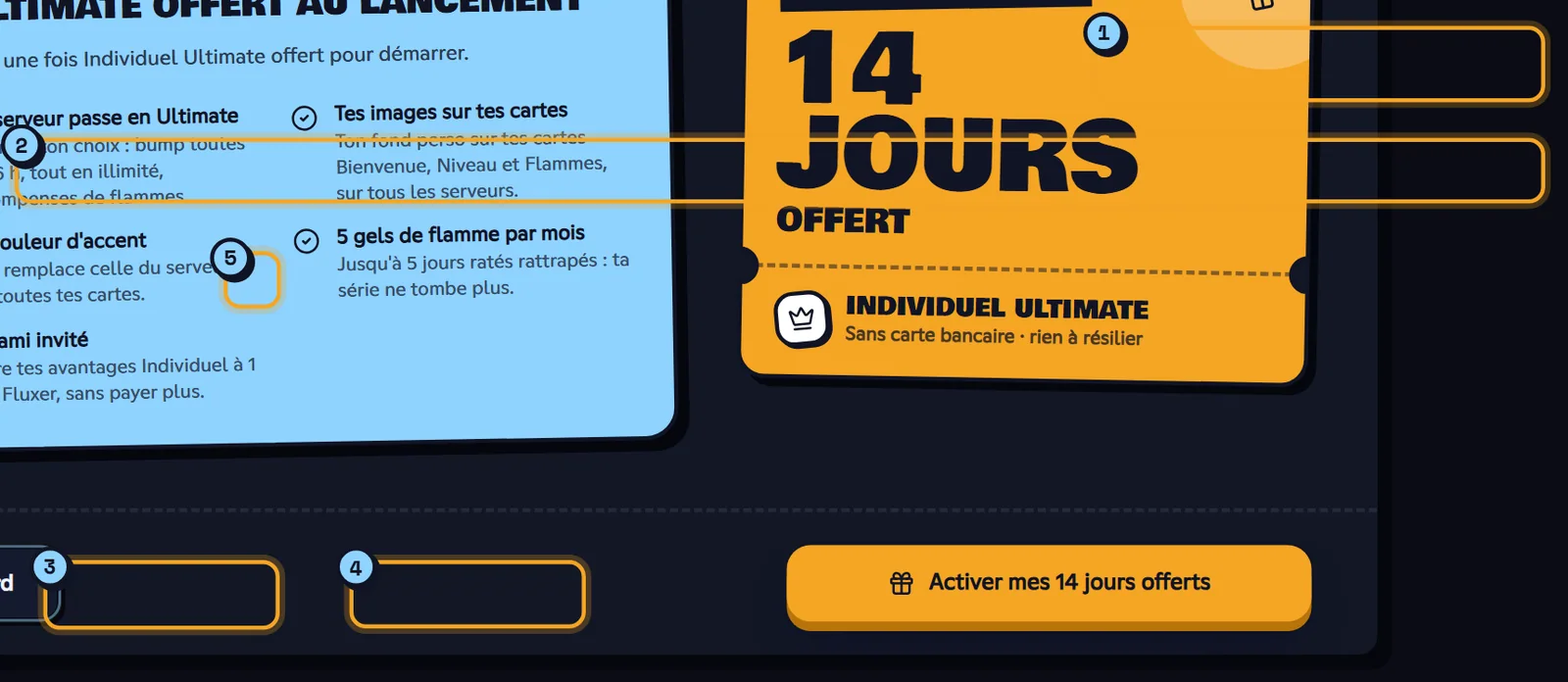 Section Mes serveurs du tableau de bord avec une carte Bot absent et son bouton Ajouter le bot