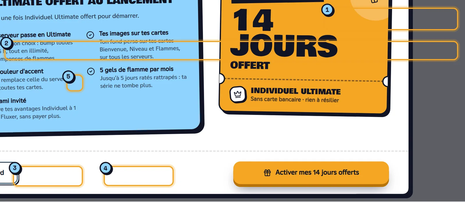 Section Mes serveurs du tableau de bord avec une carte Bot absent et son bouton Ajouter le bot