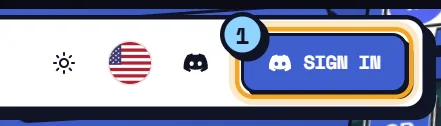 Sign in button at the top right of the site