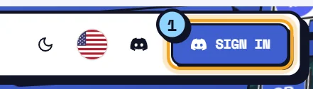 Sign in button at the top right of the site