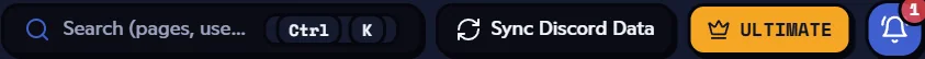 Sync Discord Data button in the dashboard header