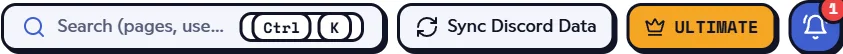 Sync Discord Data button in the dashboard header