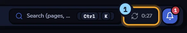 Sync Discord Data button in the top bar, waiting before another try