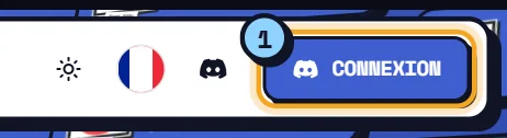 Bouton Connexion en haut à droite du site