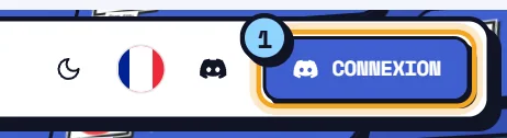 Bouton Connexion en haut à droite du site